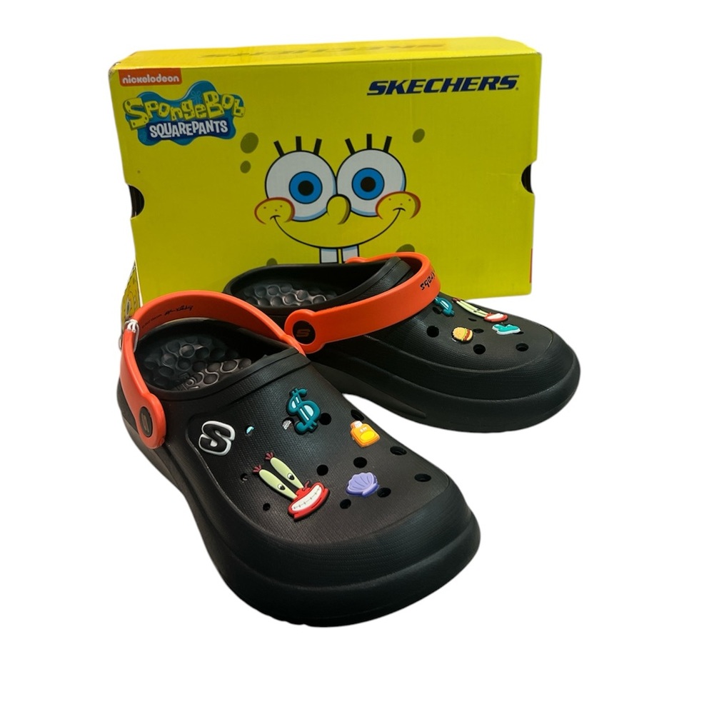 Skechers Foamies Black Clogs SpongeBob Women’s Size 7